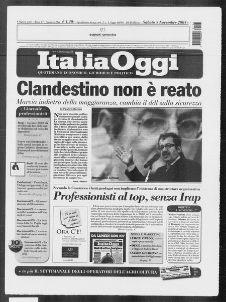 Italia oggi : quotidiano di economia finanza e politica